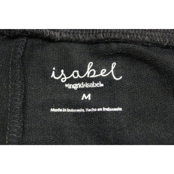 Isabel by Ingrid + Isabel black French terry drawstring tapered leg lounge pants - Picture 8 of 11
